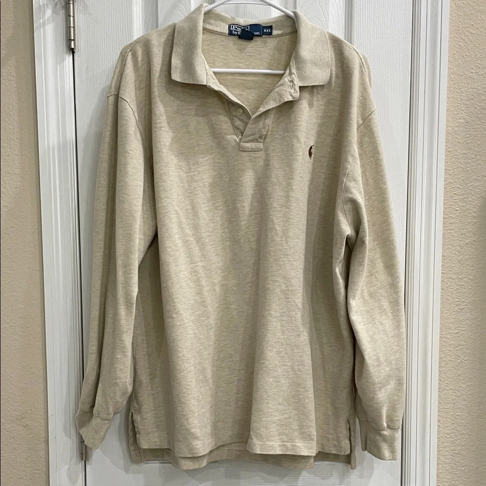 Polo Ralph Lauren Beige Long Sleeve Polo - Men’s XXL